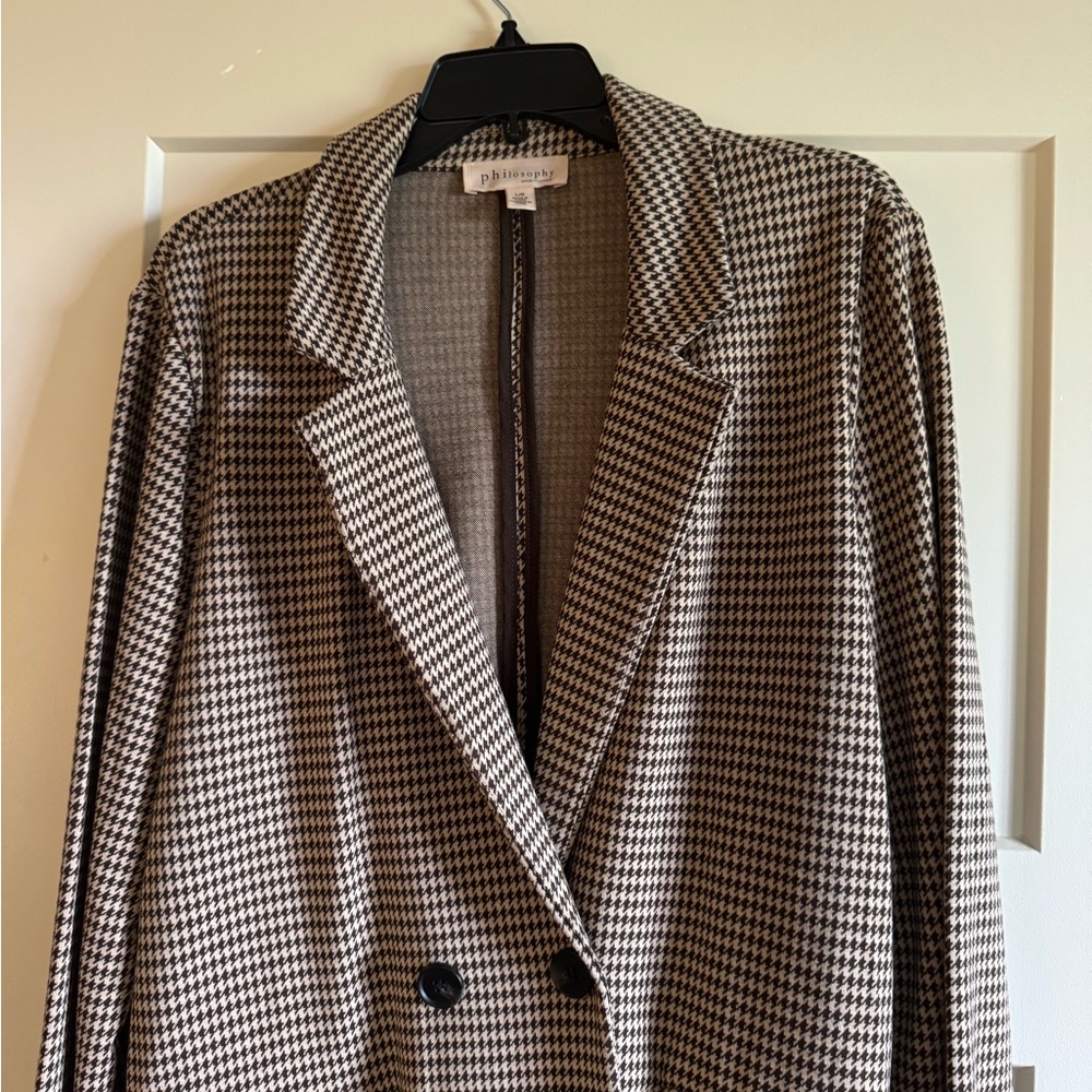 Philosophy Black and White Houndstooth Jacket